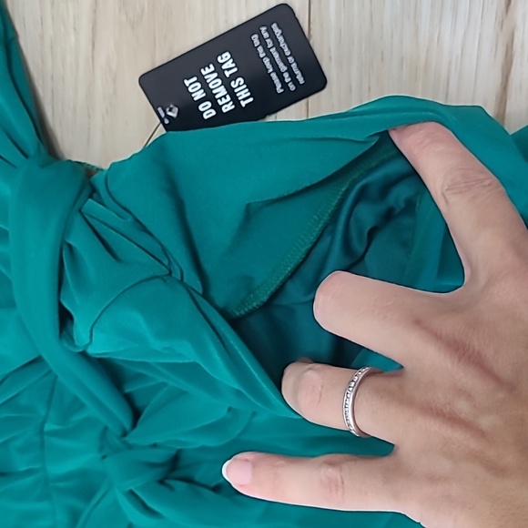 Express  High Rise Green Jumpsuit Size XL/TG - Picture 4 of 9